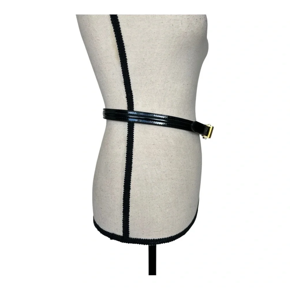 Brighton Black and Silver Leather Belt